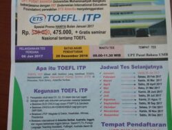 Februari ini, UPT Pusat Bahasa UMB siap laksanakan tes TOEFL ITP