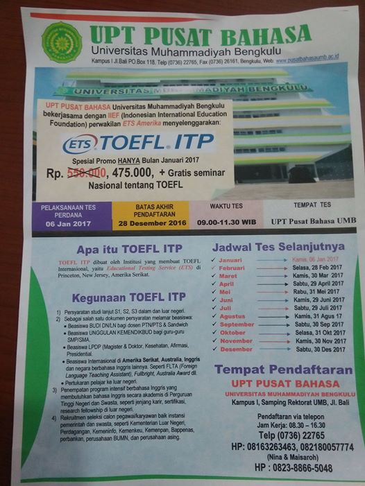 TOEFL ITP UMB