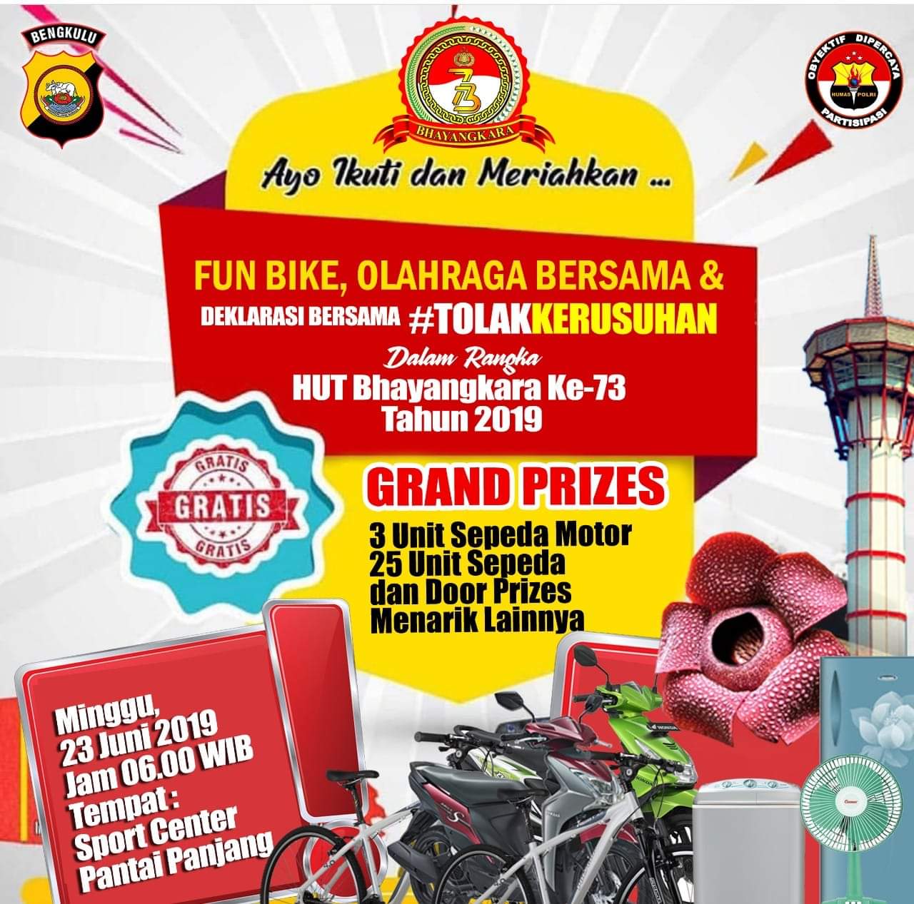 DPW PGK Bengkulu : Ayo ikuti kegiatan HUT Bhayangkara ke 73 tahun 2019 2 IMG 20190621 WA0021